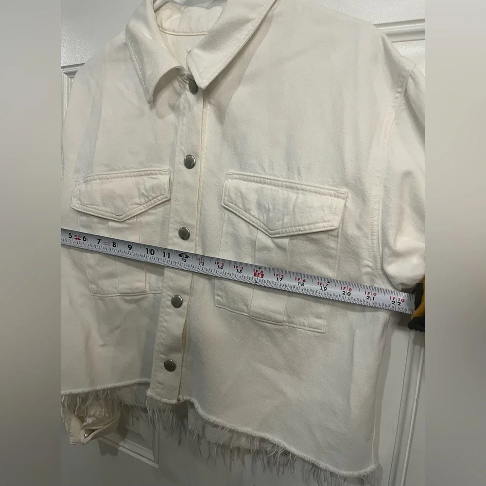 AGOLDE
NYX DENIM SHIRT IN FLOUR Classic White Denim Jacket XS - Picture 4 of 10